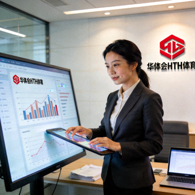 华体会HTH体育公司CDO陈静女士在数据分析大屏前工作