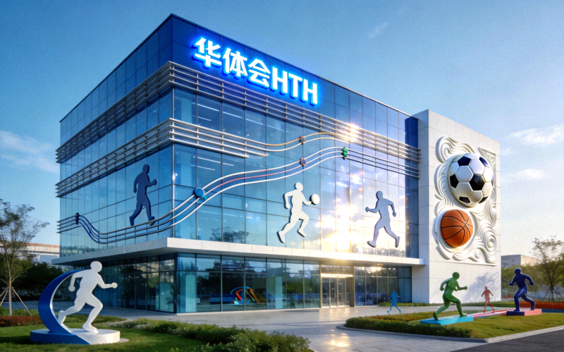 华体会HTH体育公司总部大楼外观，现代建筑与体育元素相结合