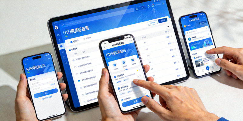 用户在不同移动设备上流畅查看HTH忠诚度计划会员等级与福利界面的场景图