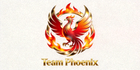 国际顶级电竞俱乐部Team Phoenix标志，凤凰图腾与火焰元素